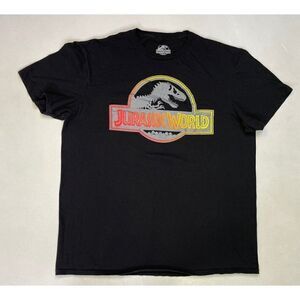 Jurassic World Movie Graphic T-shirt Men  Large Black Short Sleeve